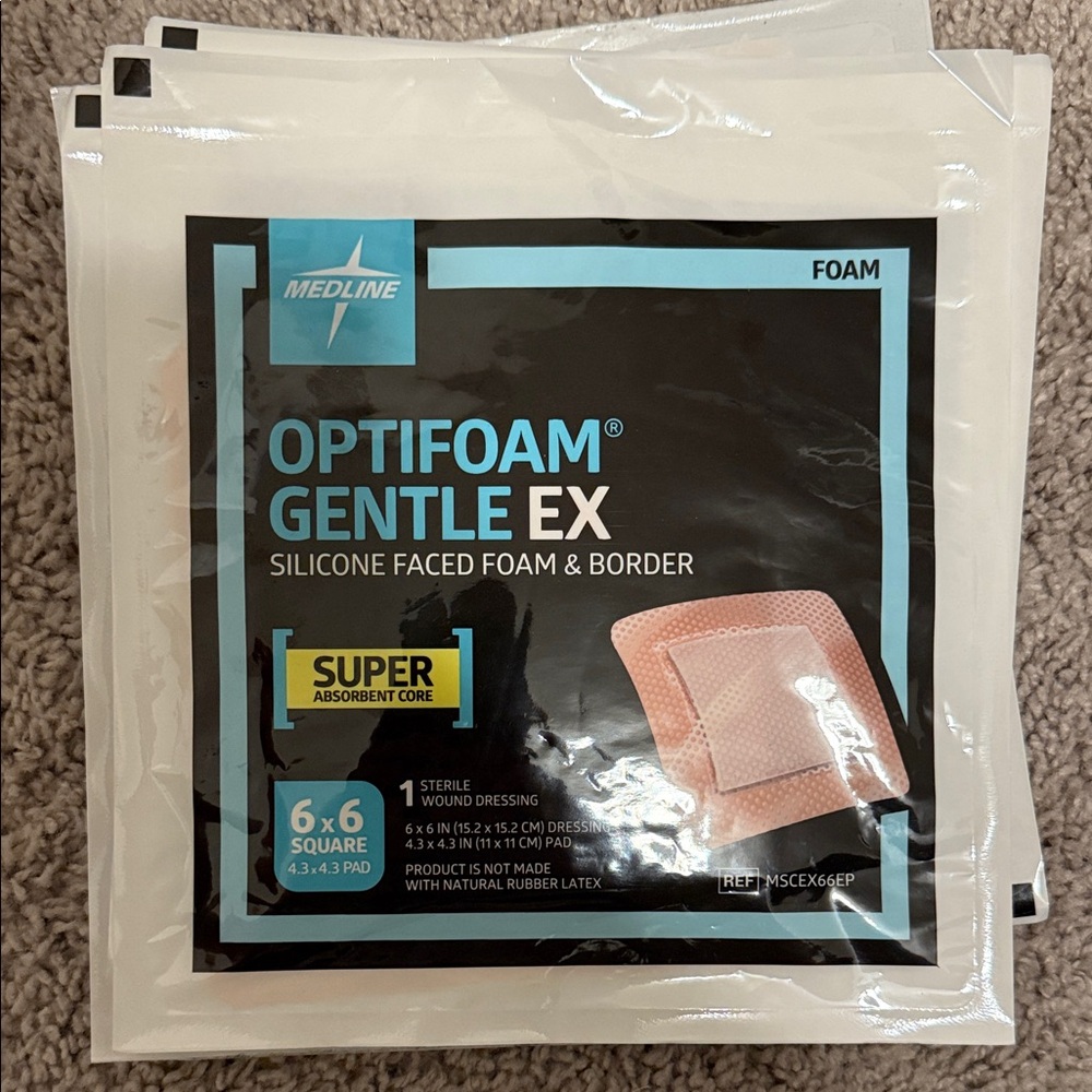 Medline Optifoam Gentle EX Wound Dressing